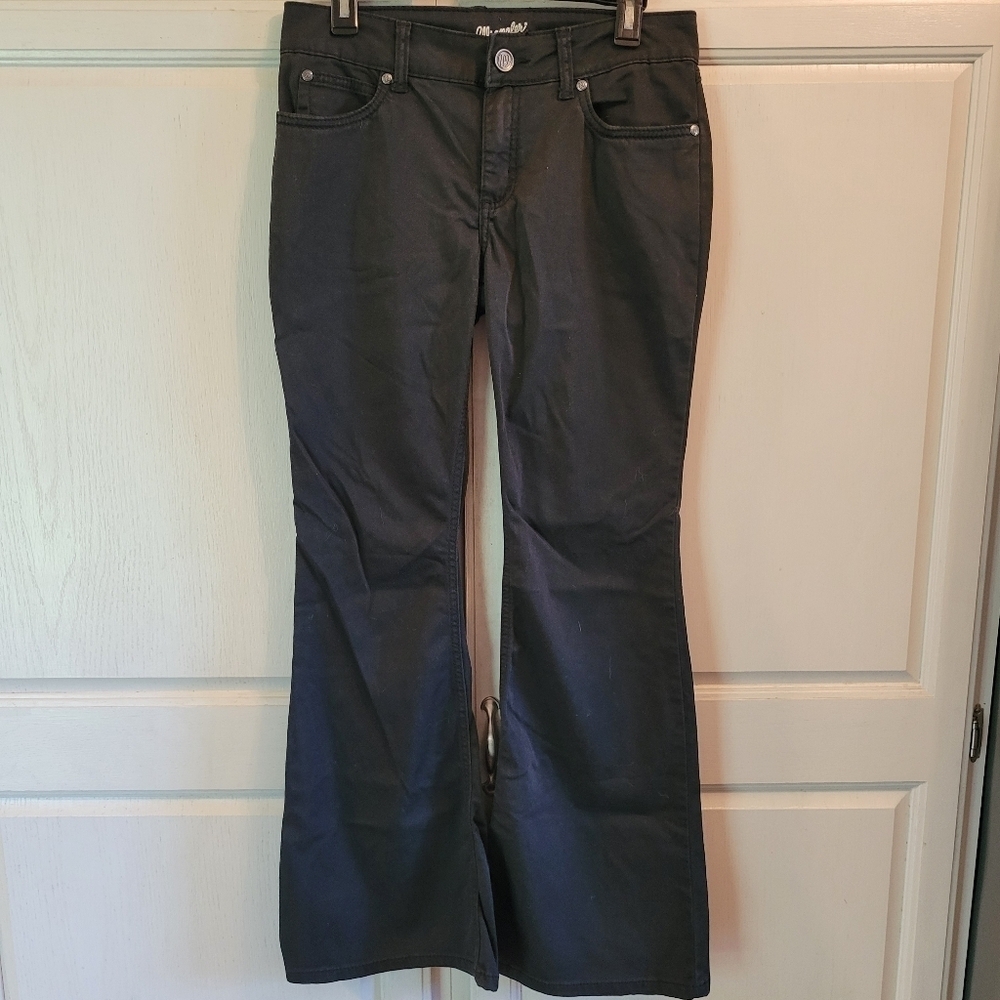 Wrangler Black Stretch Flare Denim Jeans Pants
